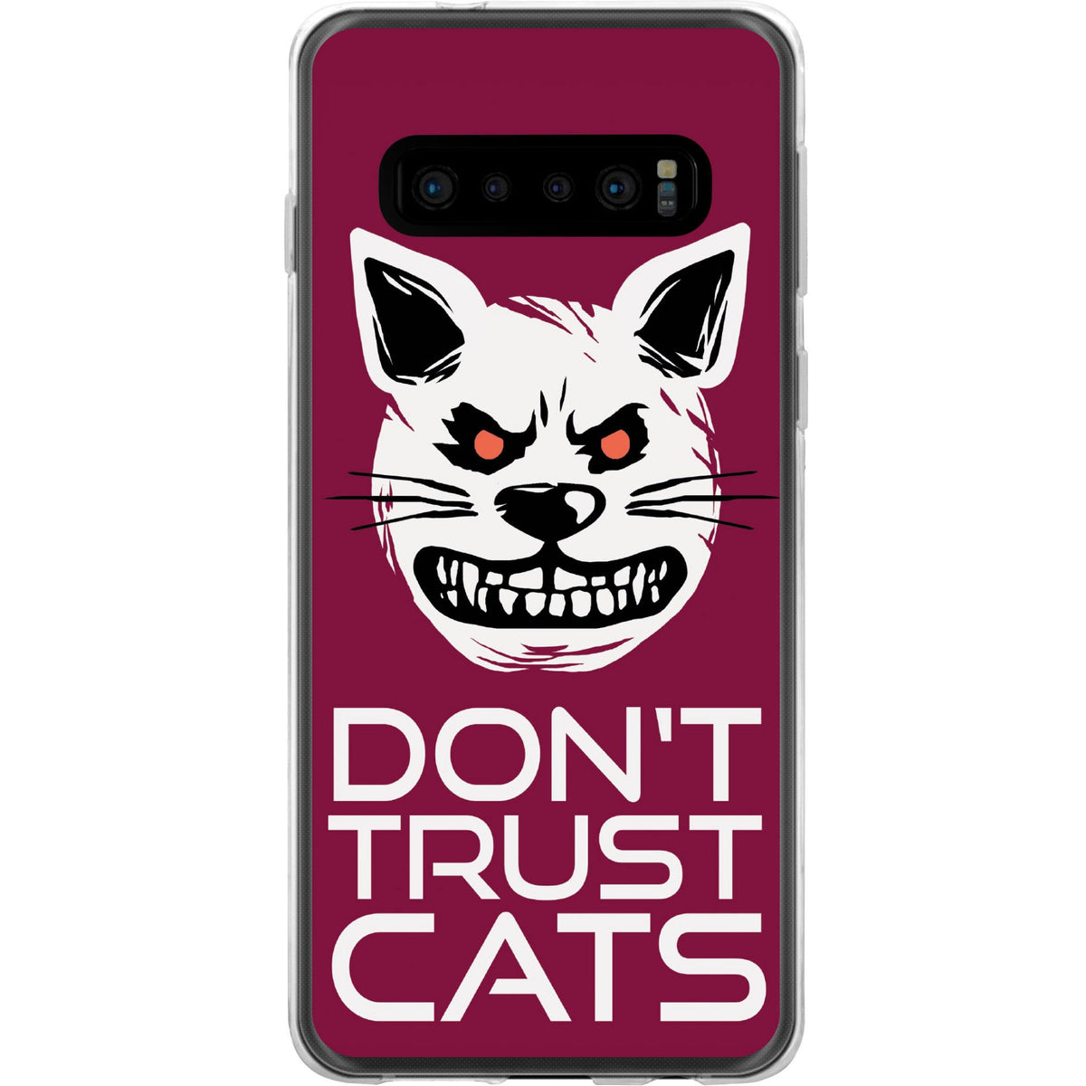 Case für Samsung Galaxy S10 Silikon-Hülle Crazy Animals Katze M1 – Ansicht 2