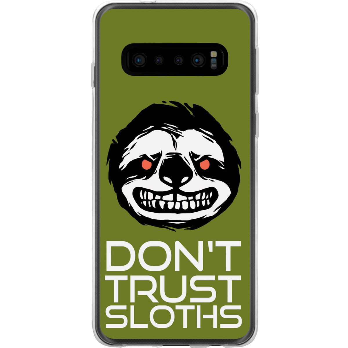 Case für Samsung Galaxy S10 Silikon-Hülle Crazy Animals Faultier M3 – Ansicht 2