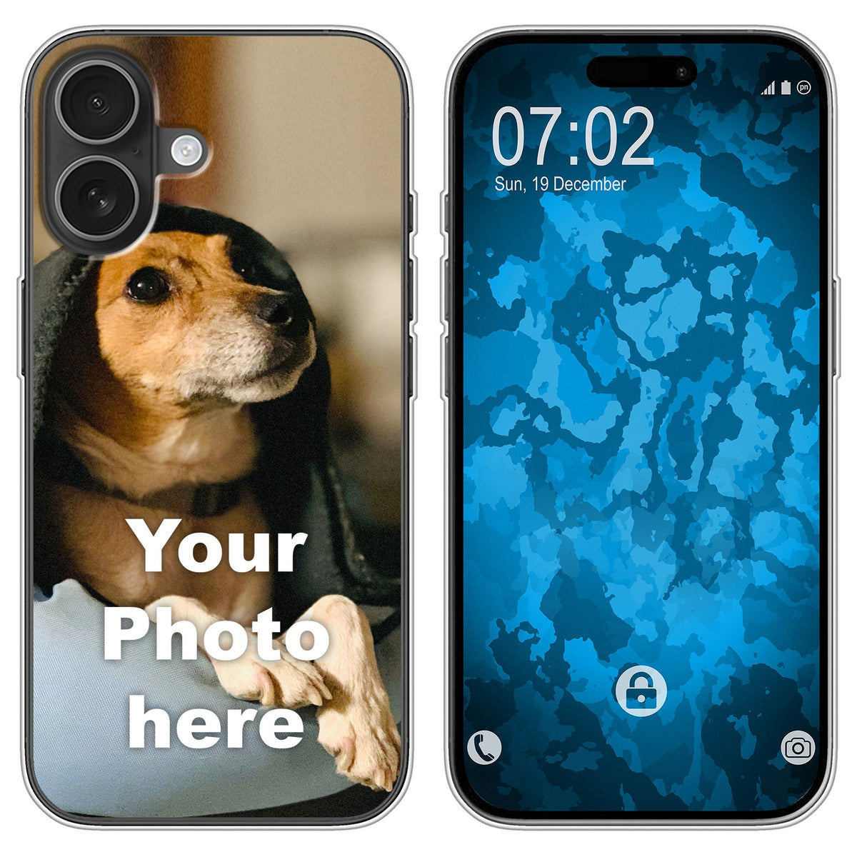 PhoneNatic Case kompatibel mit iPhone 16 Personalisierte Handyhülle clear zum selbst gestalten mit eigenem Foto