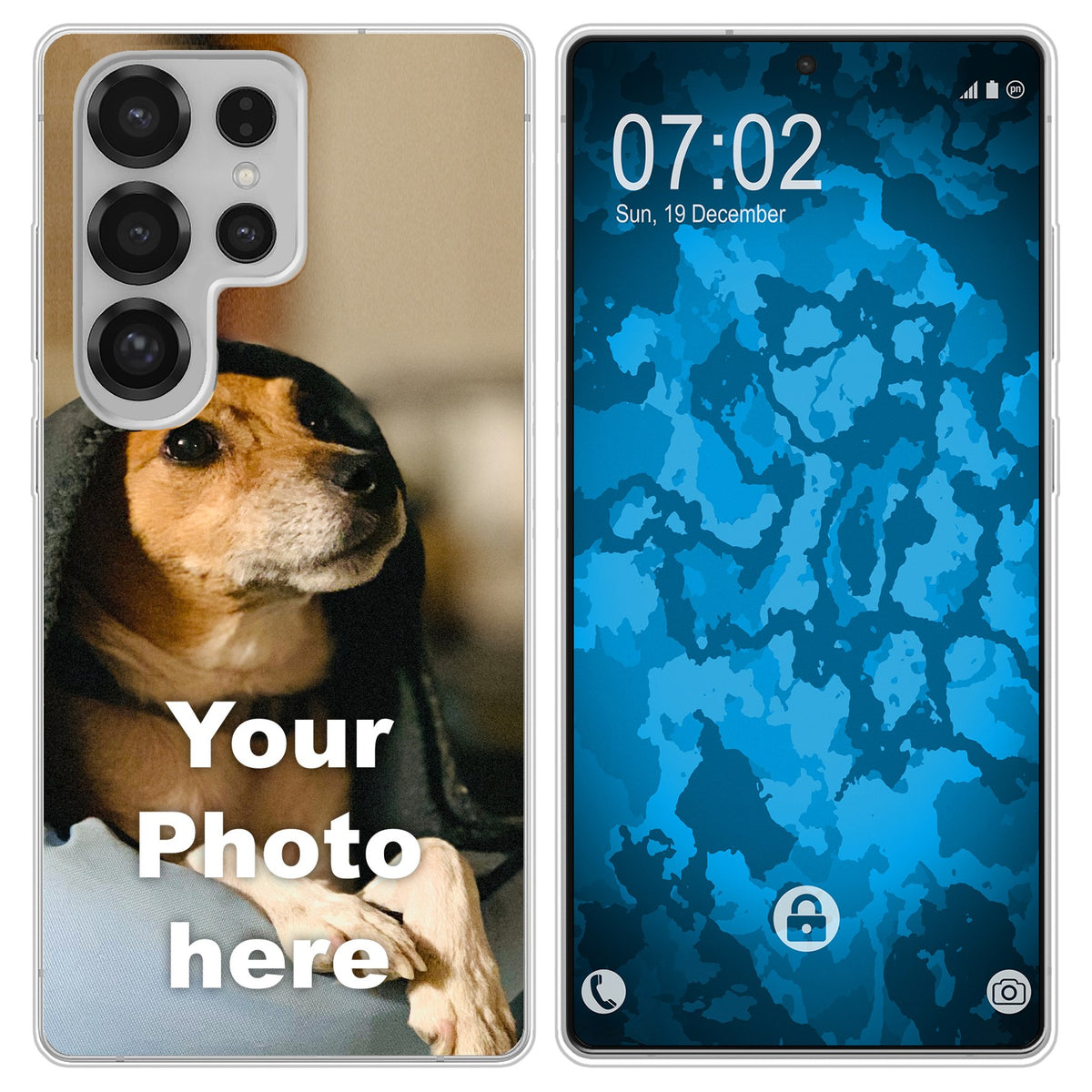 PhoneNatic Case kompatibel mit Galaxy S25 Personalisierte Handyhülle clear zum selbst gestalten mit eigenem Foto