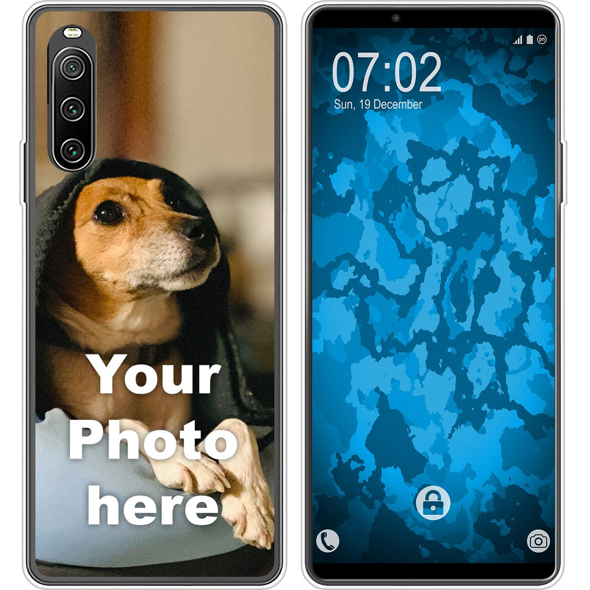 PhoneNatic Case kompatibel mit Xperia 10 V Personalisierte Handyhülle clear zum selbst gestalten mit eigenem Foto