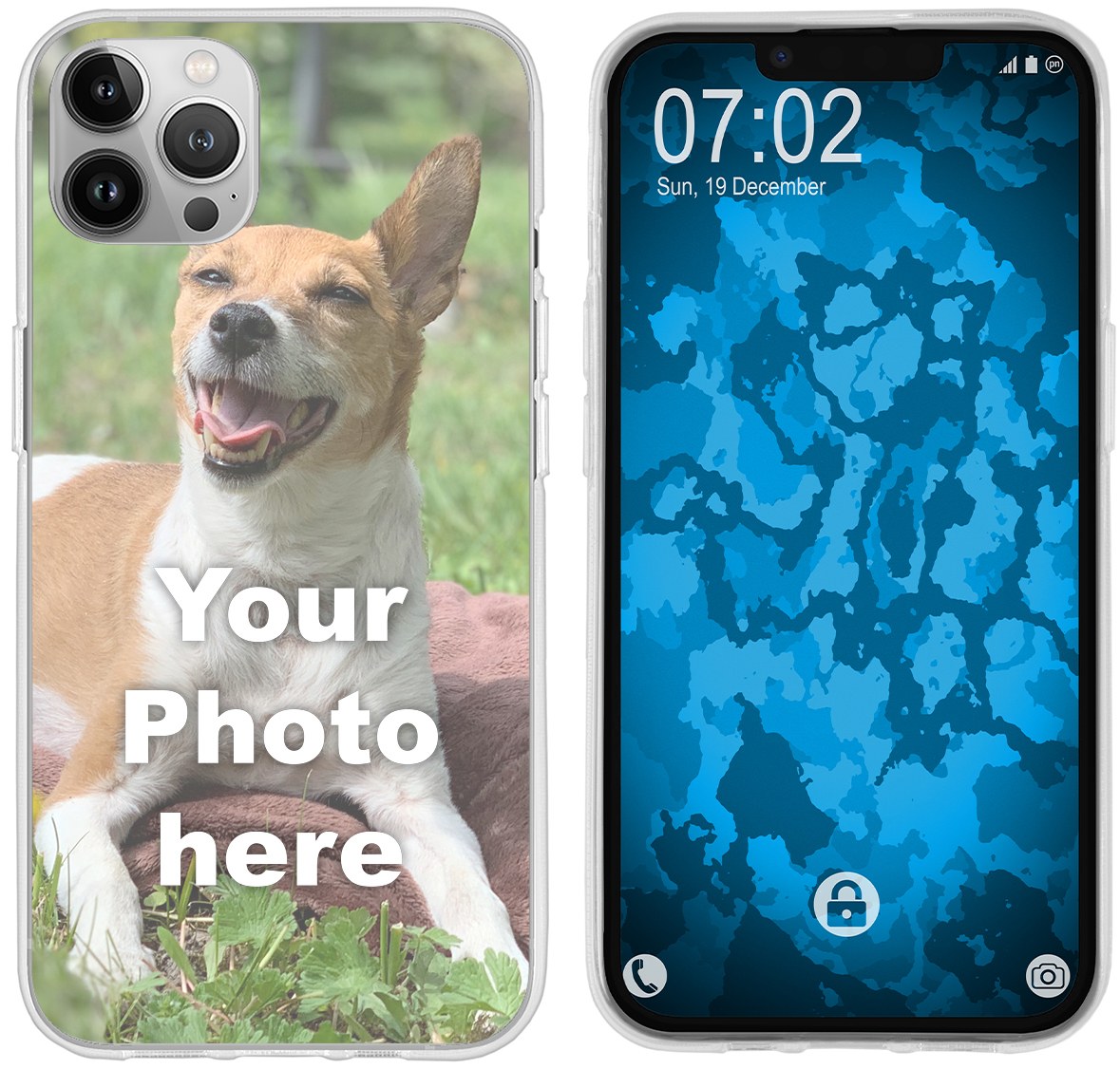 PhoneNatic Case kompatibel mit iPhone 13 Pro Max Personalisierte Handyhülle clear zum selbst gestalten mit eigenem Foto