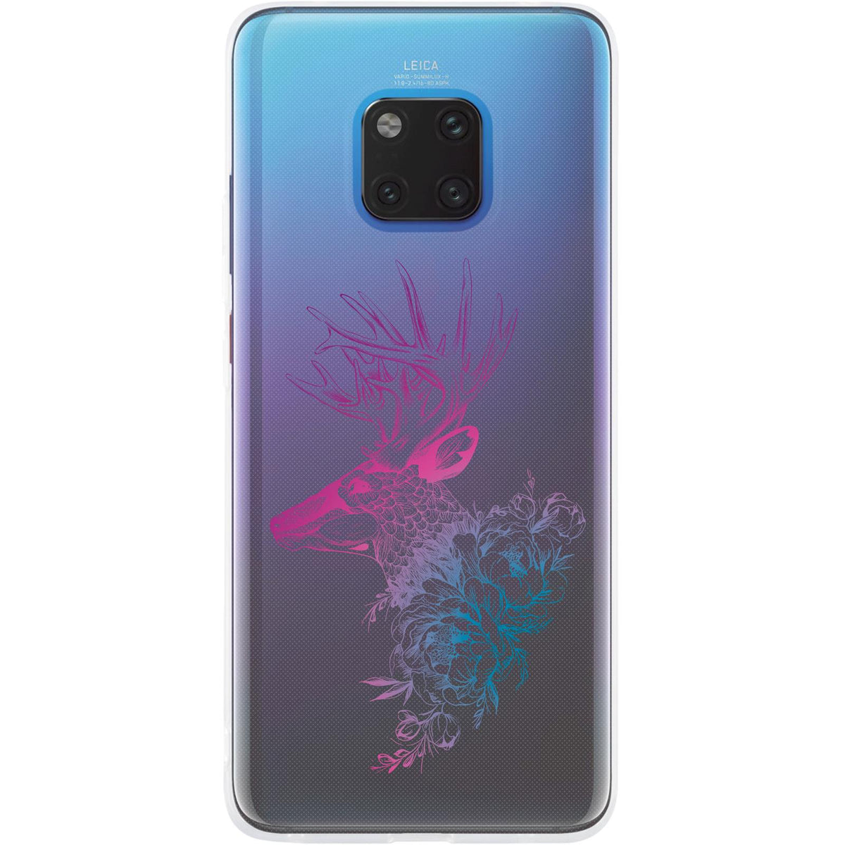 Case für Huawei Mate 20 Pro Silikon-Hülle Floral Hirsch M7-6 – Ansicht 2