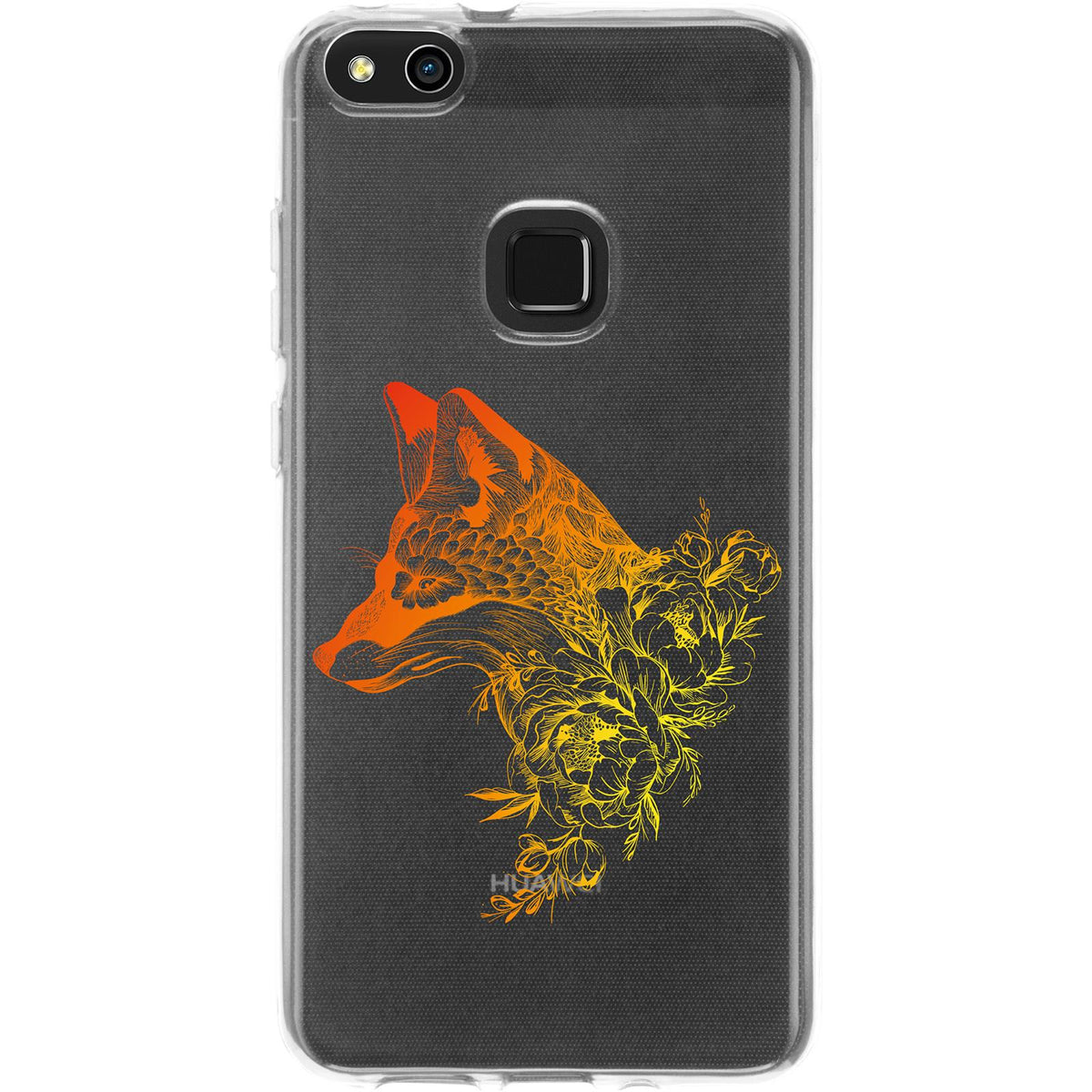 Case für Huawei P10 Lite Silikon-Hülle Floral Fuchs M1-2 – Ansicht 2