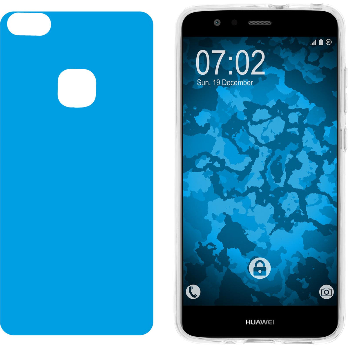 Case für Huawei P10 Lite Silikon-Hülle Retro Wave Delphin M1 – Ansicht 3