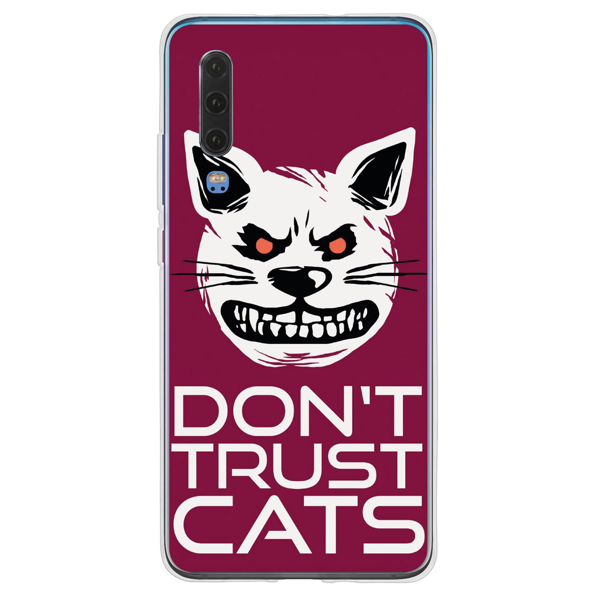 Case für Huawei P30 Silikon-Hülle Crazy Animals Katze M1 – Ansicht 2