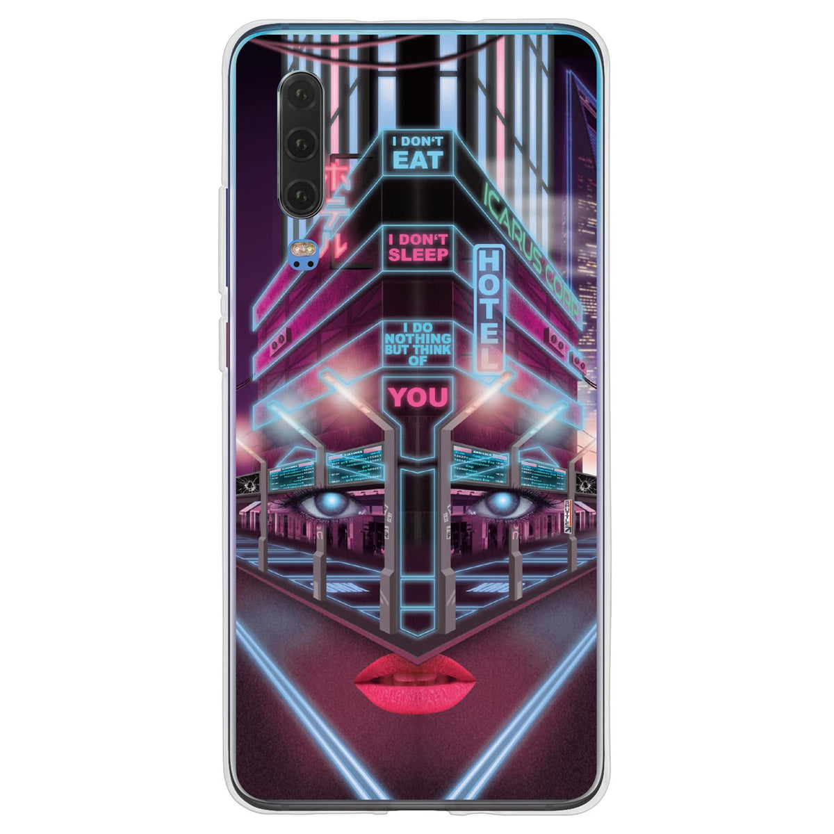 Case für Huawei P30 Silikon-Hülle Retro Wave Cyberpunk.02 M5 – Ansicht 2