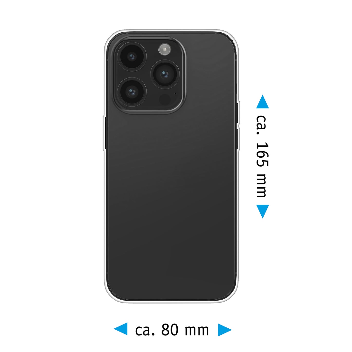 PhoneNatic Case kompatibel mit iPhone 16 Pro Max – Transparent Silikon Hülle crystal-case Cover