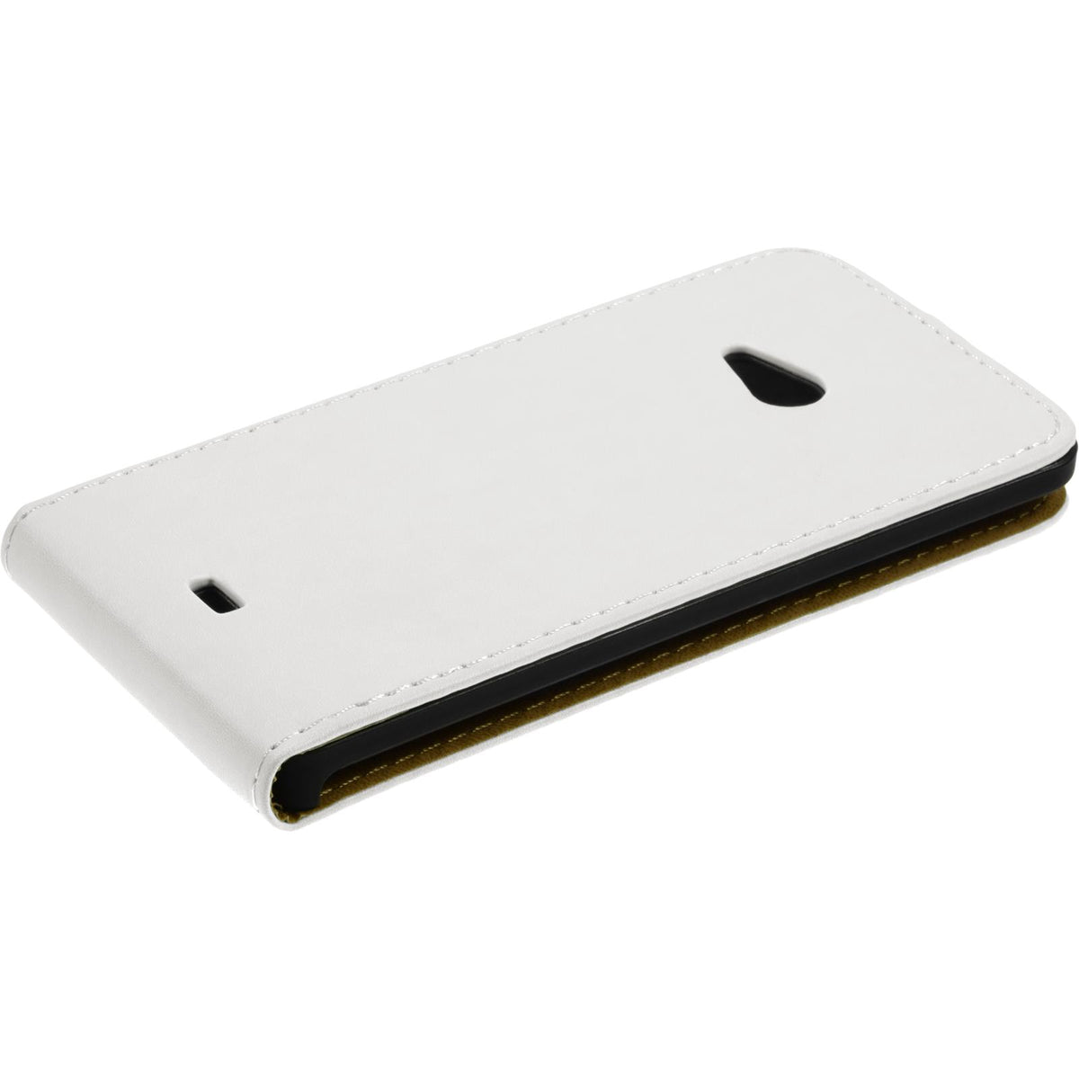 Kunst-Lederhülle für Microsoft Lumia 540 Dual - Flip-Case weiß – Ansicht 5