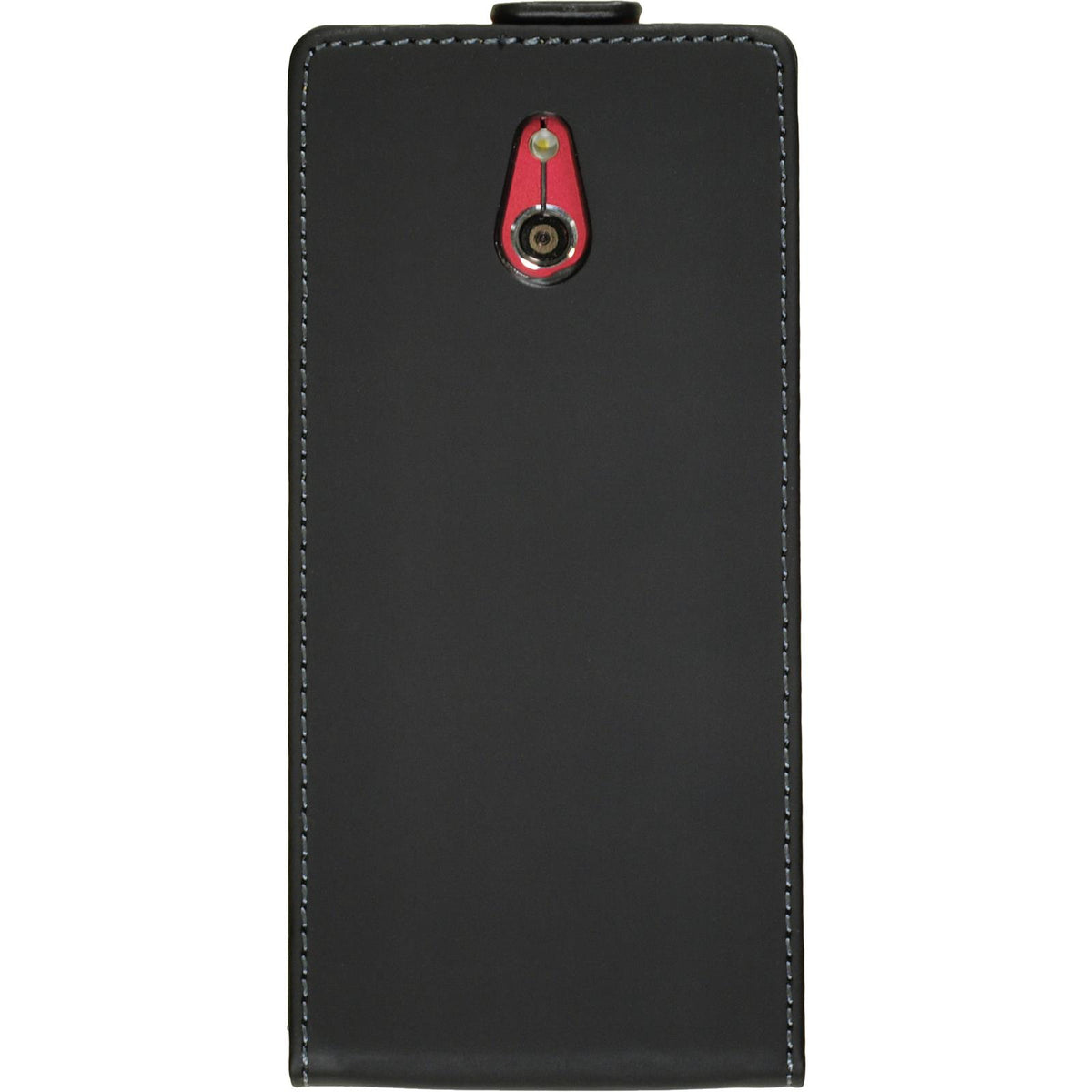 Kunst-Lederhülle für Sony Xperia P - Flip-Case schwarz – Ansicht 5