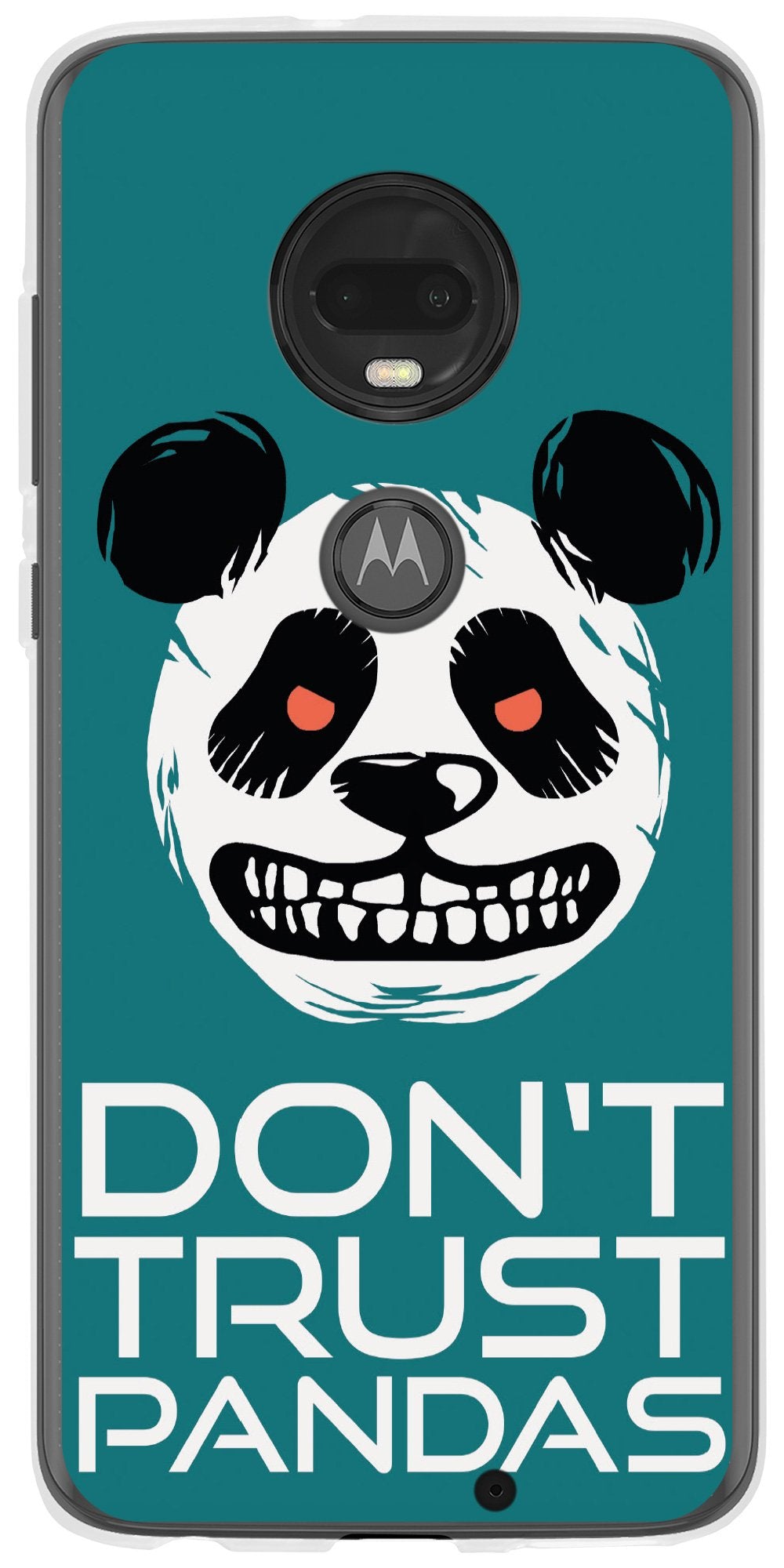 Case für Motorola Moto G7 Silikon-Hülle Crazy Animals Panda M2 – Ansicht 2