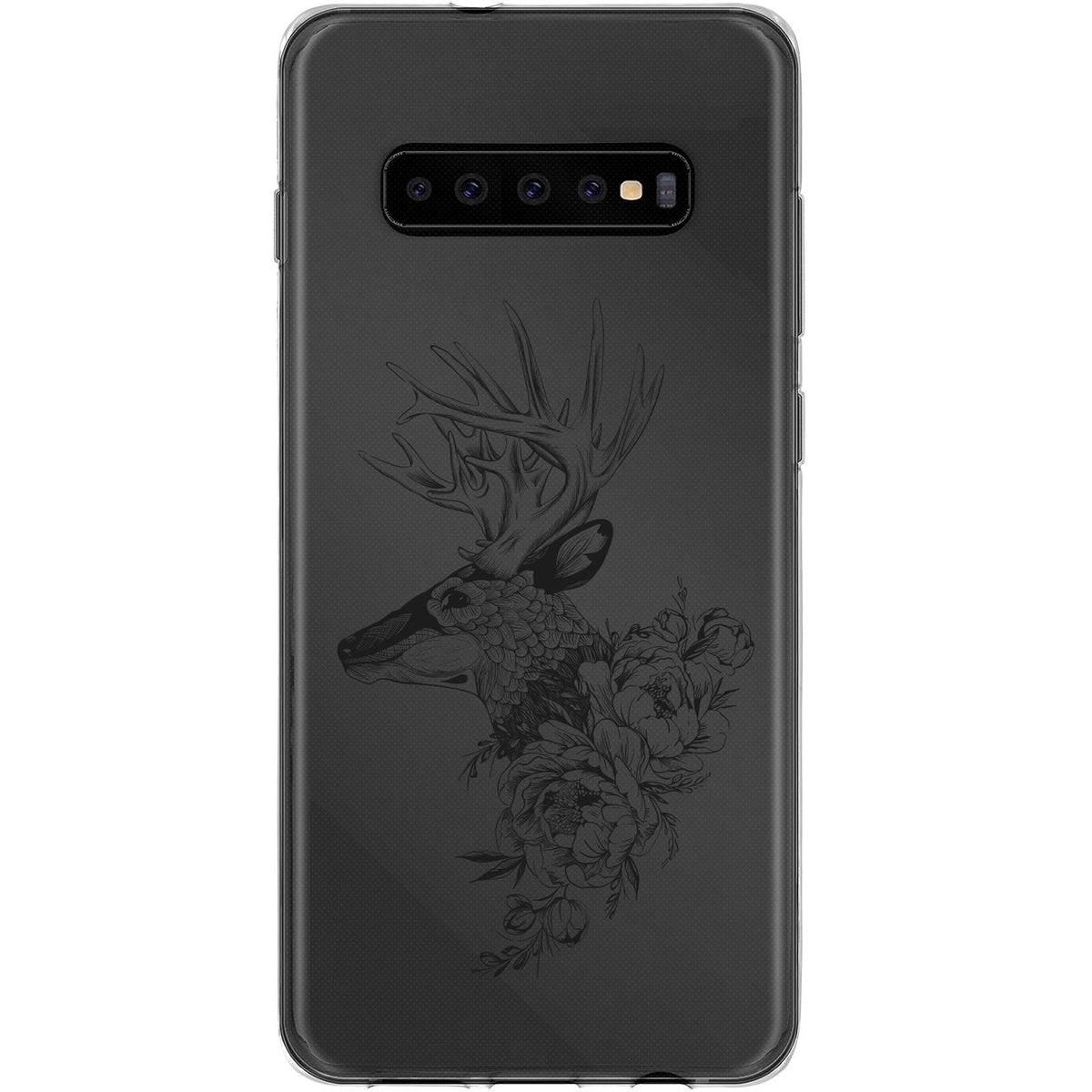 Case für Samsung Galaxy S10 Plus Silikon-Hülle Floral Hirsch M7-1 – Ansicht 2