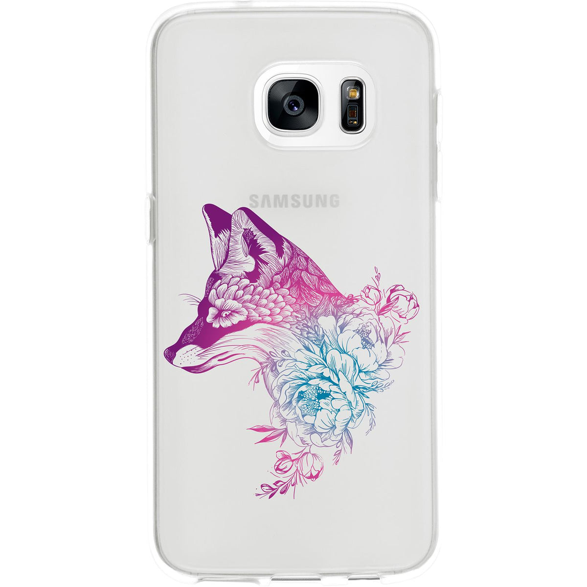 Case für Samsung Galaxy S7 Silikon-Hülle Floral Fuchs M1-6 – Ansicht 2