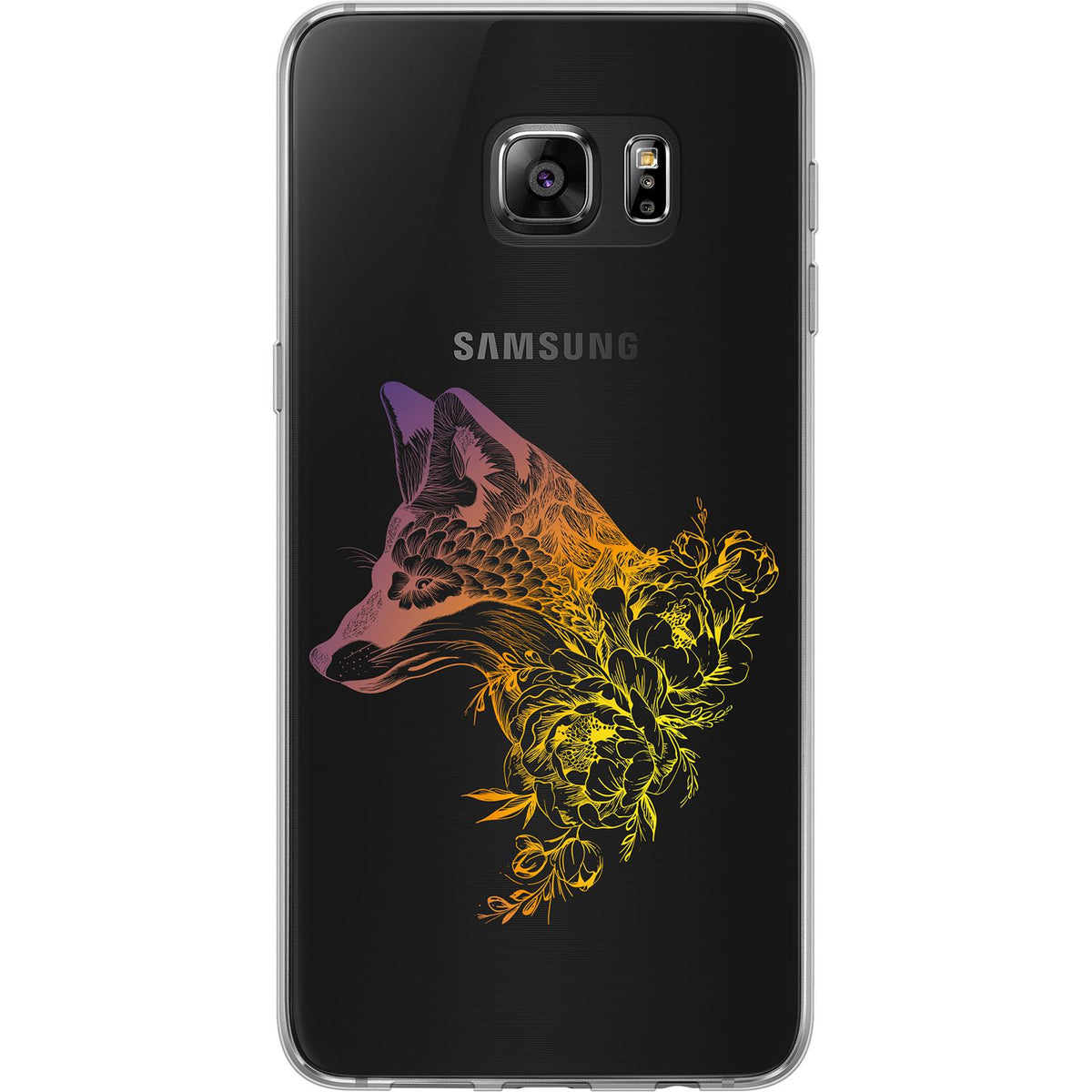 Case für Samsung Galaxy S7 Edge Silikon-Hülle Floral Fuchs M1-3 – Ansicht 2