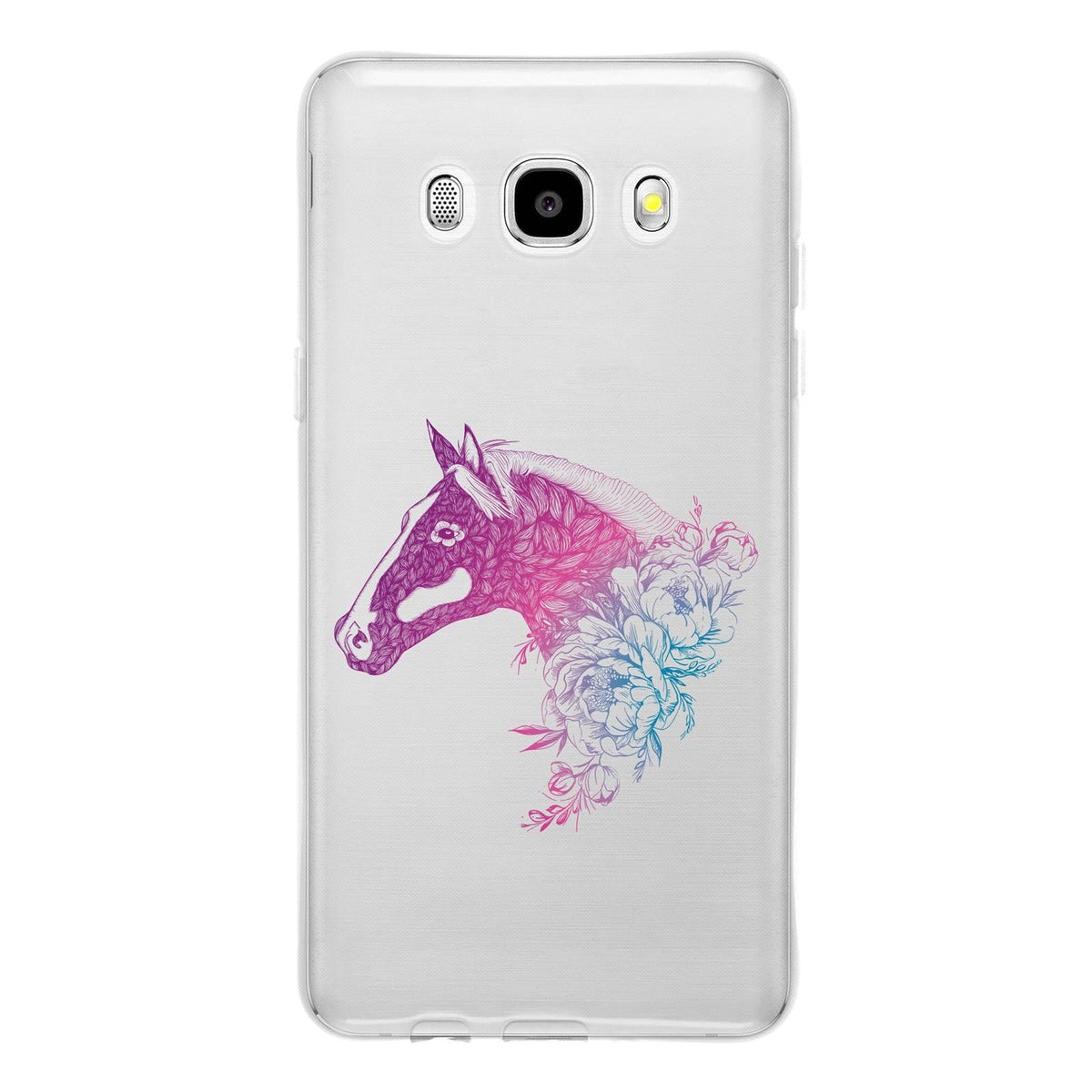 Case für Samsung Galaxy J5 (2016) J510 Silikon-Hülle Floral Pferd M5-6 – Ansicht 2