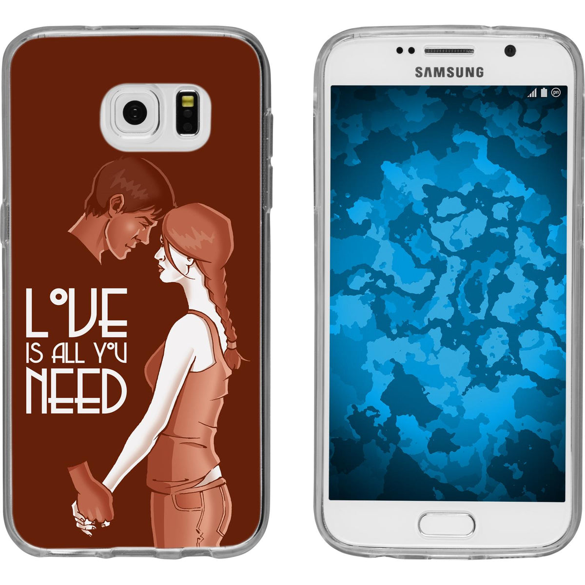 Case für Samsung Galaxy S7 Silikon-Hülle in Love M2 – Ansicht 2