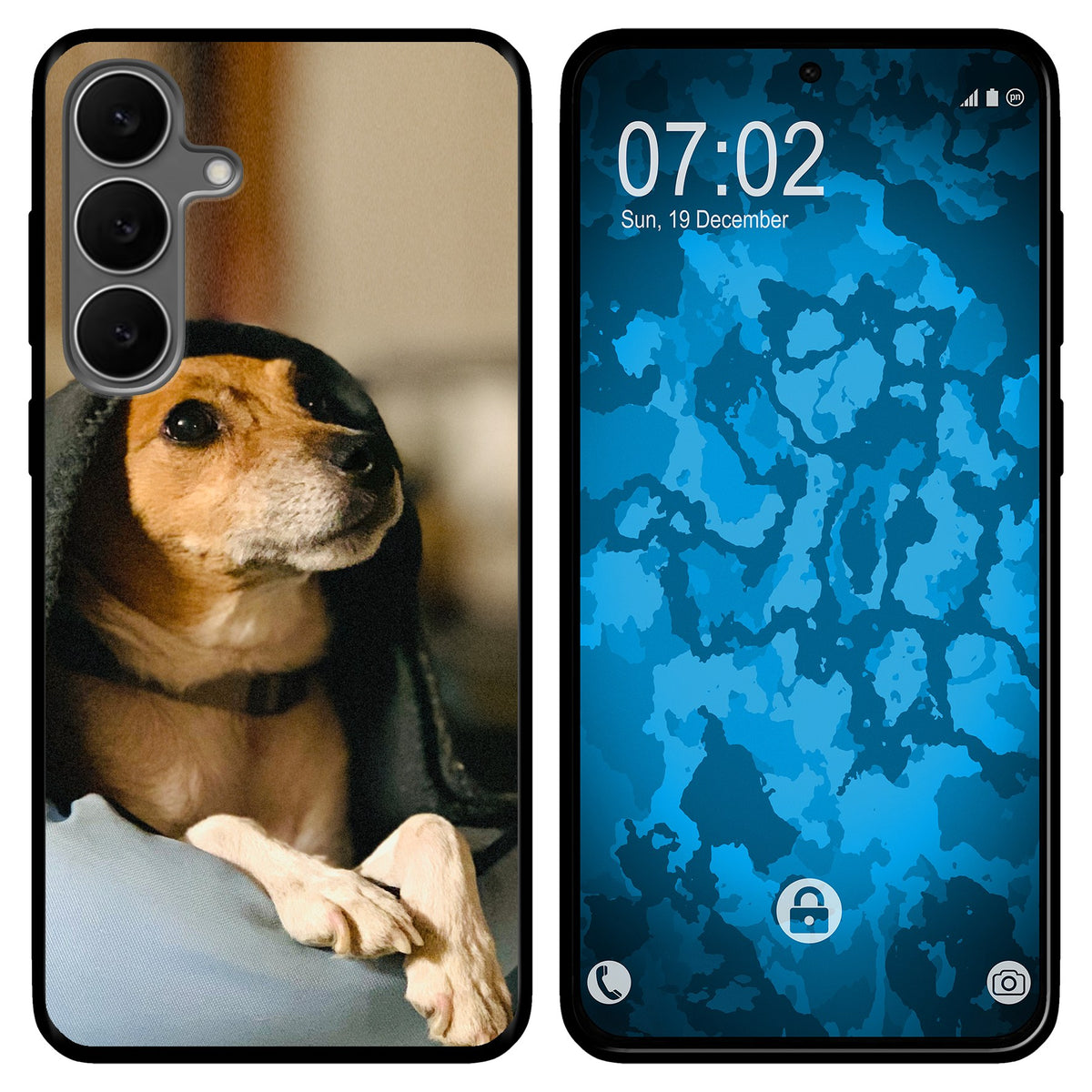 PhoneNatic Case kompatibel mit Galaxy S25 FE Personalisierte Handyhülle SCHWARZ zum selbst gestalten mit eigenem Foto