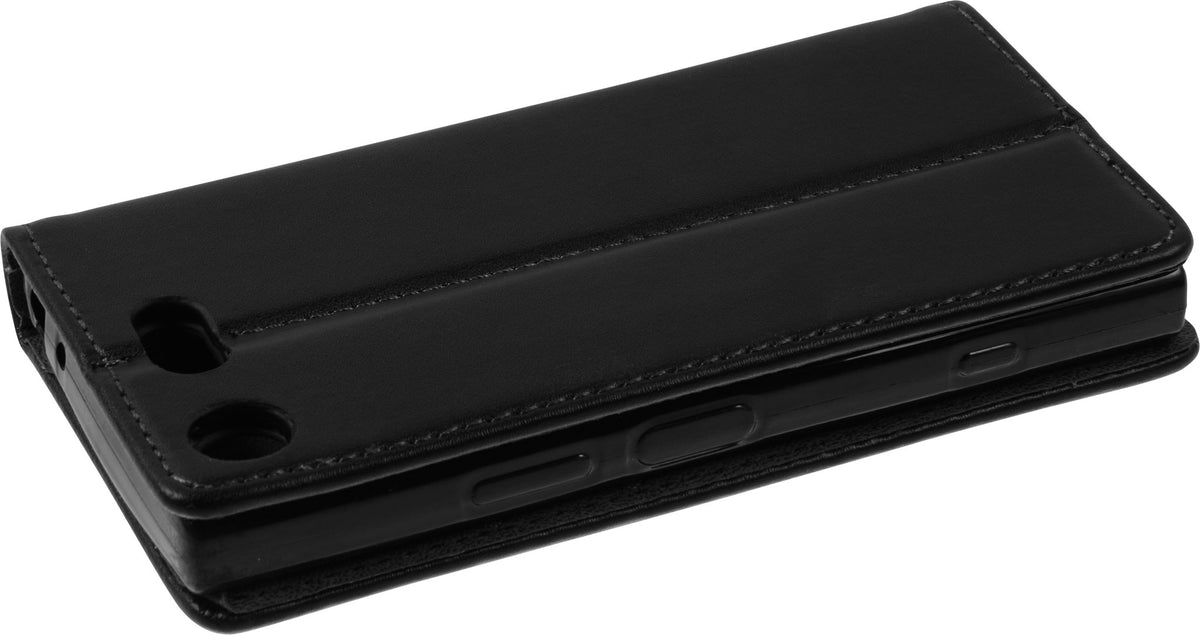 Kunst-Lederhülle für Sony Xperia XZ1 Compact - Book-Case schwarz – Ansicht 6