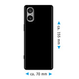 PhoneNatic Case kompatibel mit Sony Xperia 5 V – Schwarz Silikon Hülle crystal-case Cover