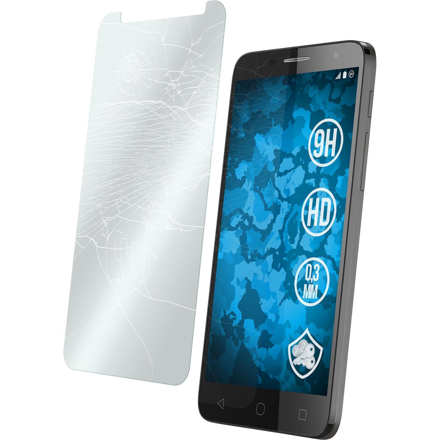 1 x Alcatel POP 4 Plus Glas-Displayschutzfolie klar