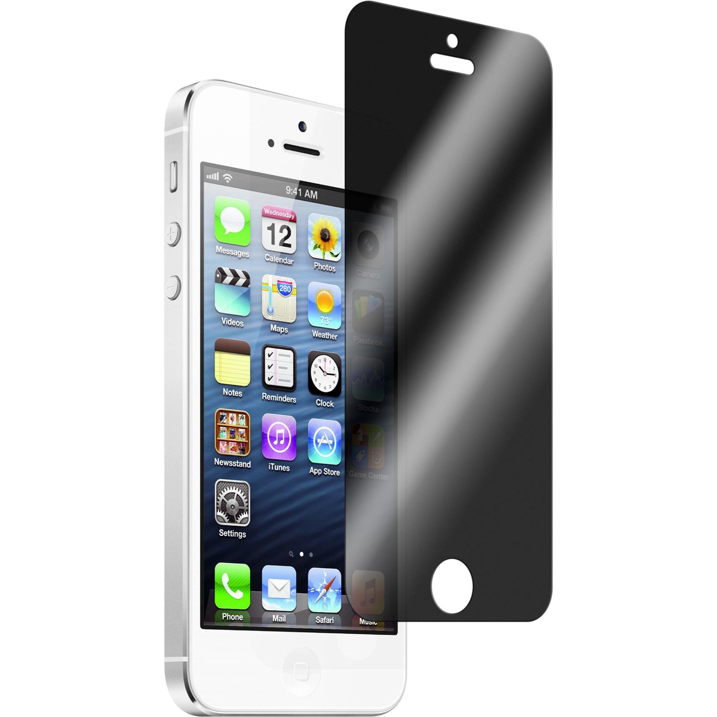 1 x Apple iPhone 5 / 5s / SE Glas-Displayschutzfolie Privacy
