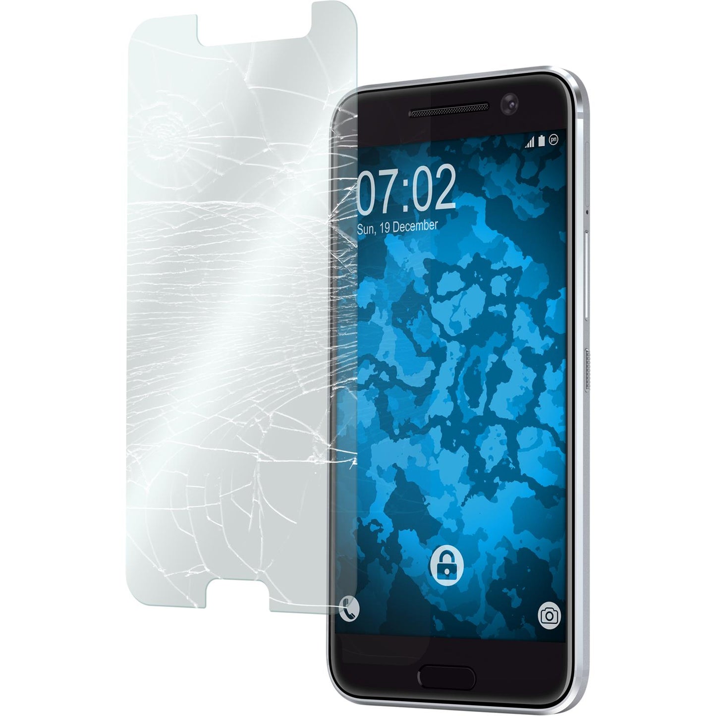 3 x HTC 10 Glas-Displayschutzfolie klar