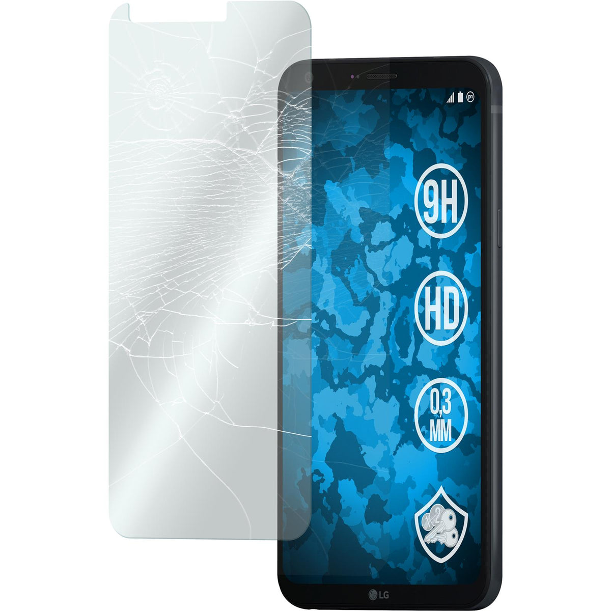 1 x LG Q6 Glas-Displayschutzfolie klar