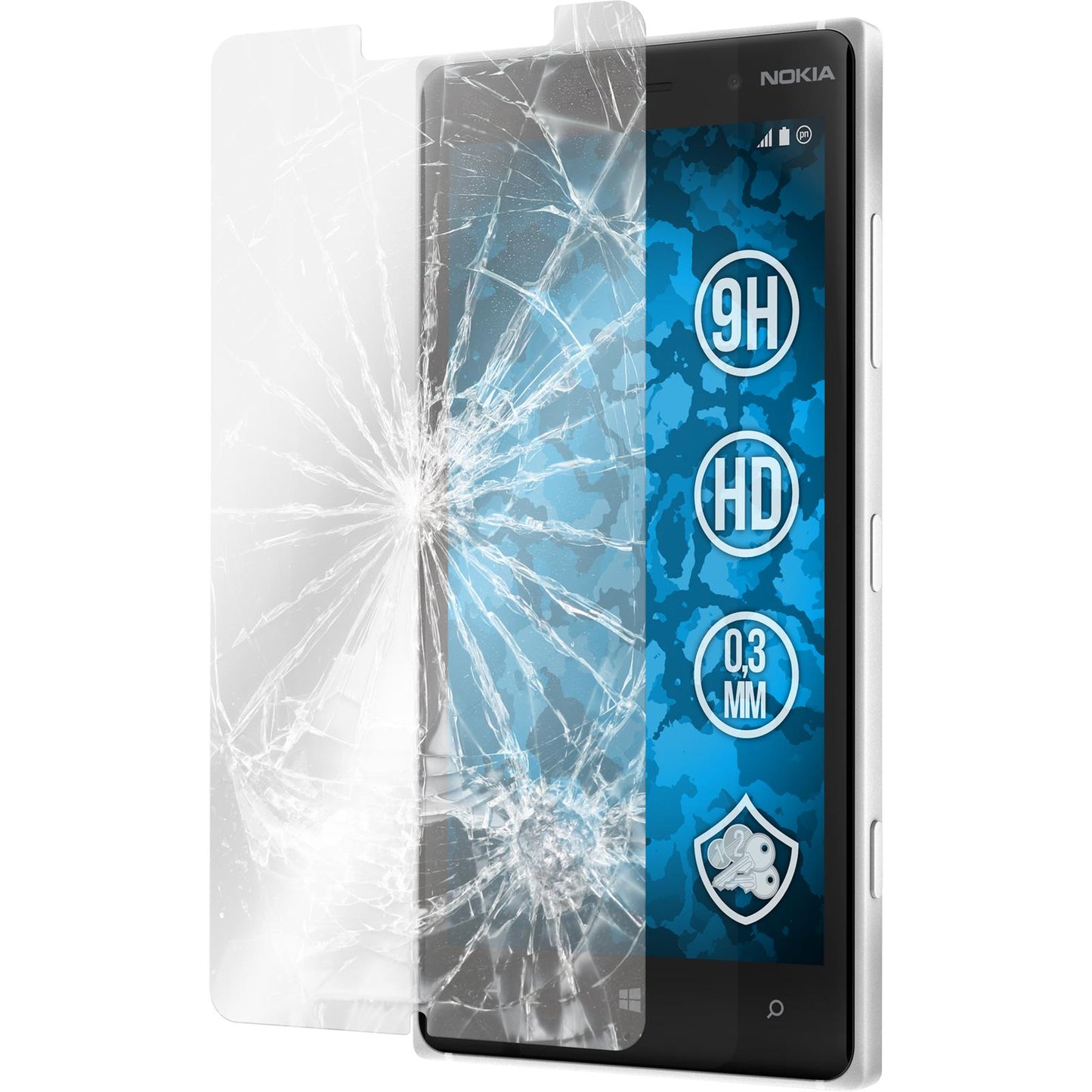 3 x Nokia Lumia 830 Glas-Displayschutzfolie klar