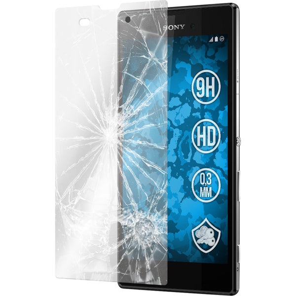 1 x Sony Xperia T3 Glas-Displayschutzfolie klar