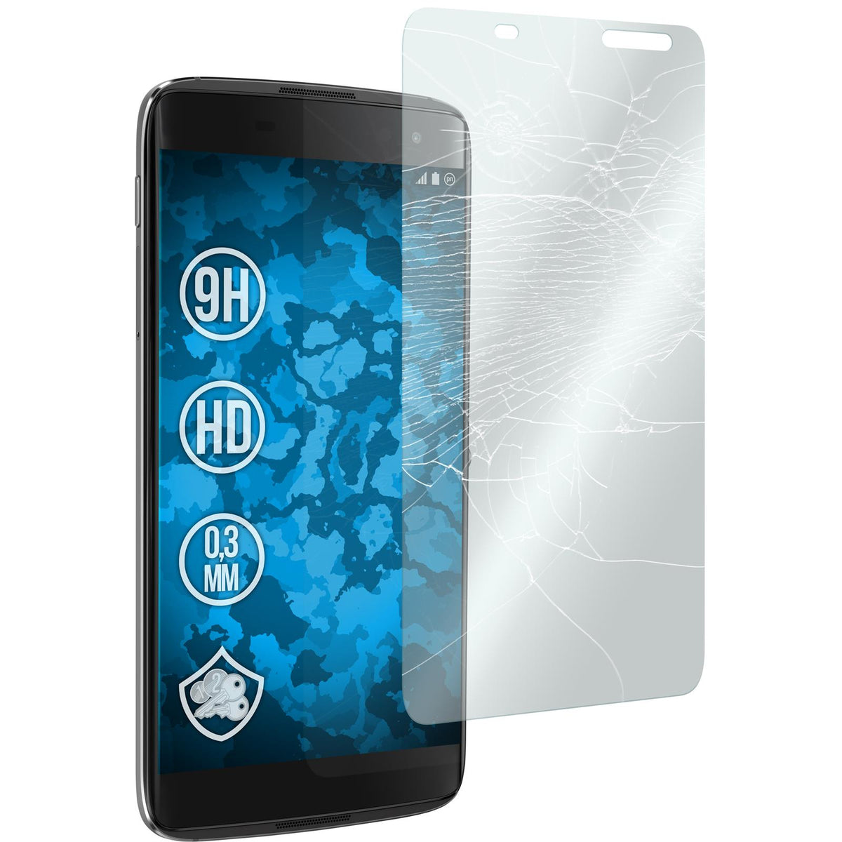 2 x BlackBerry DTEK60 Glas-Displayschutzfolie klar