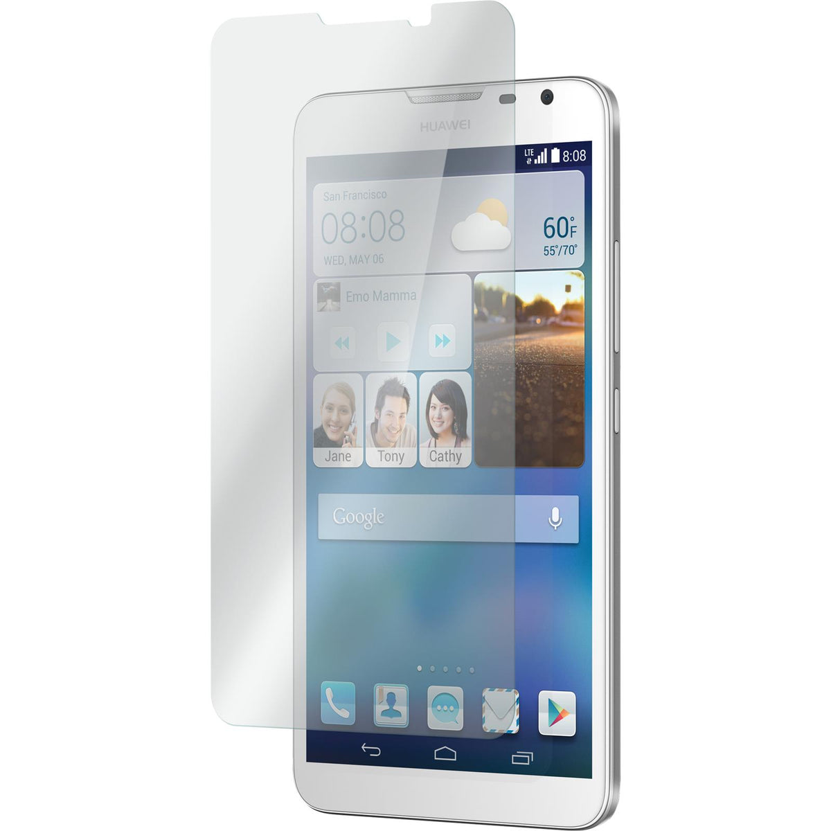 2 x Huawei Ascend Mate 2 Glas-Displayschutzfolie klar