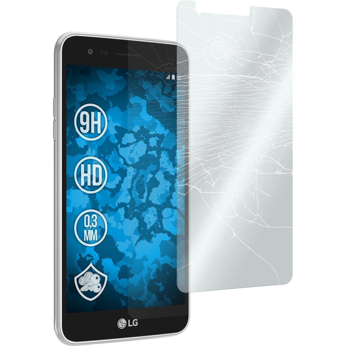 2 x LG K4 2017 Glas-Displayschutzfolie klar