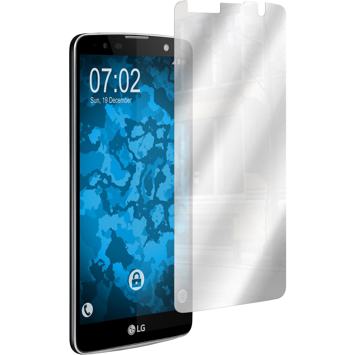 2 x LG Stylus 2 Plus Displayschutzfolie verspiegelt