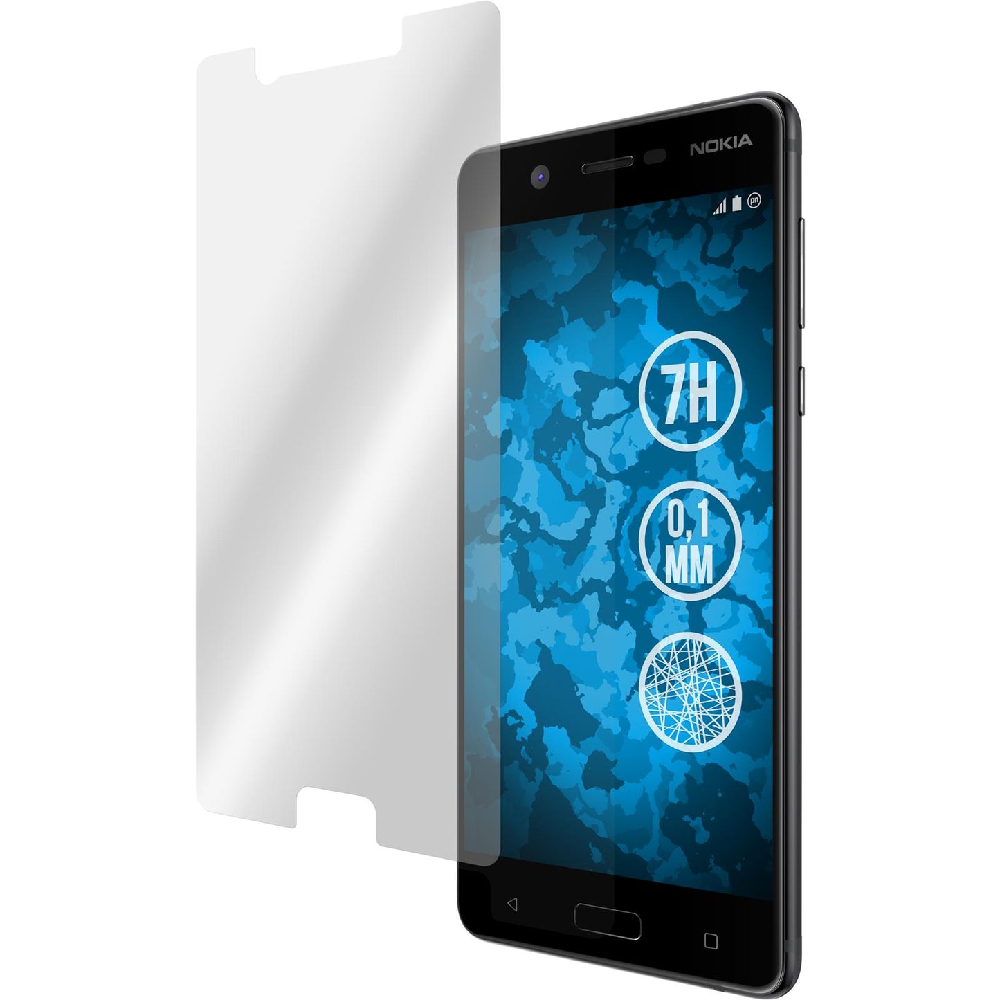2 x Nokia 5 Displayschutzfolie Fiber-Glas klar