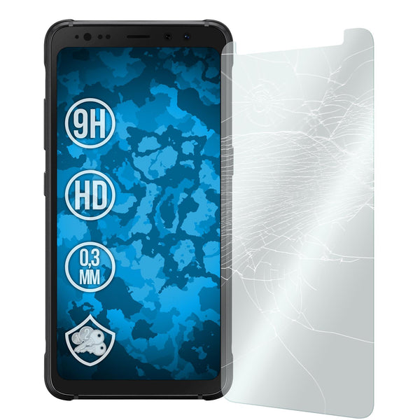 2 x Samsung Galaxy S8 Active Glas-Displayschutzfolie klar