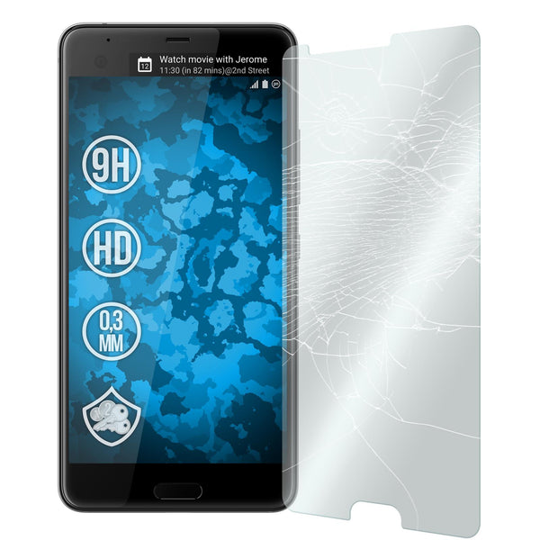 3 x HTC U Ultra Glas-Displayschutzfolie klar