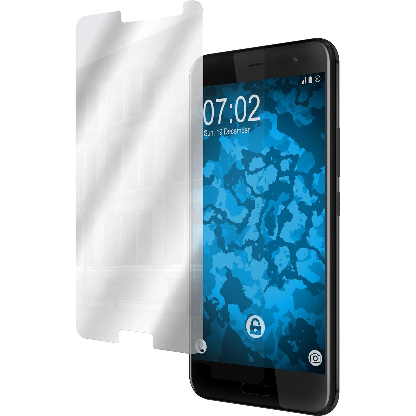 6 x HTC U11 Displayschutzfolie verspiegelt