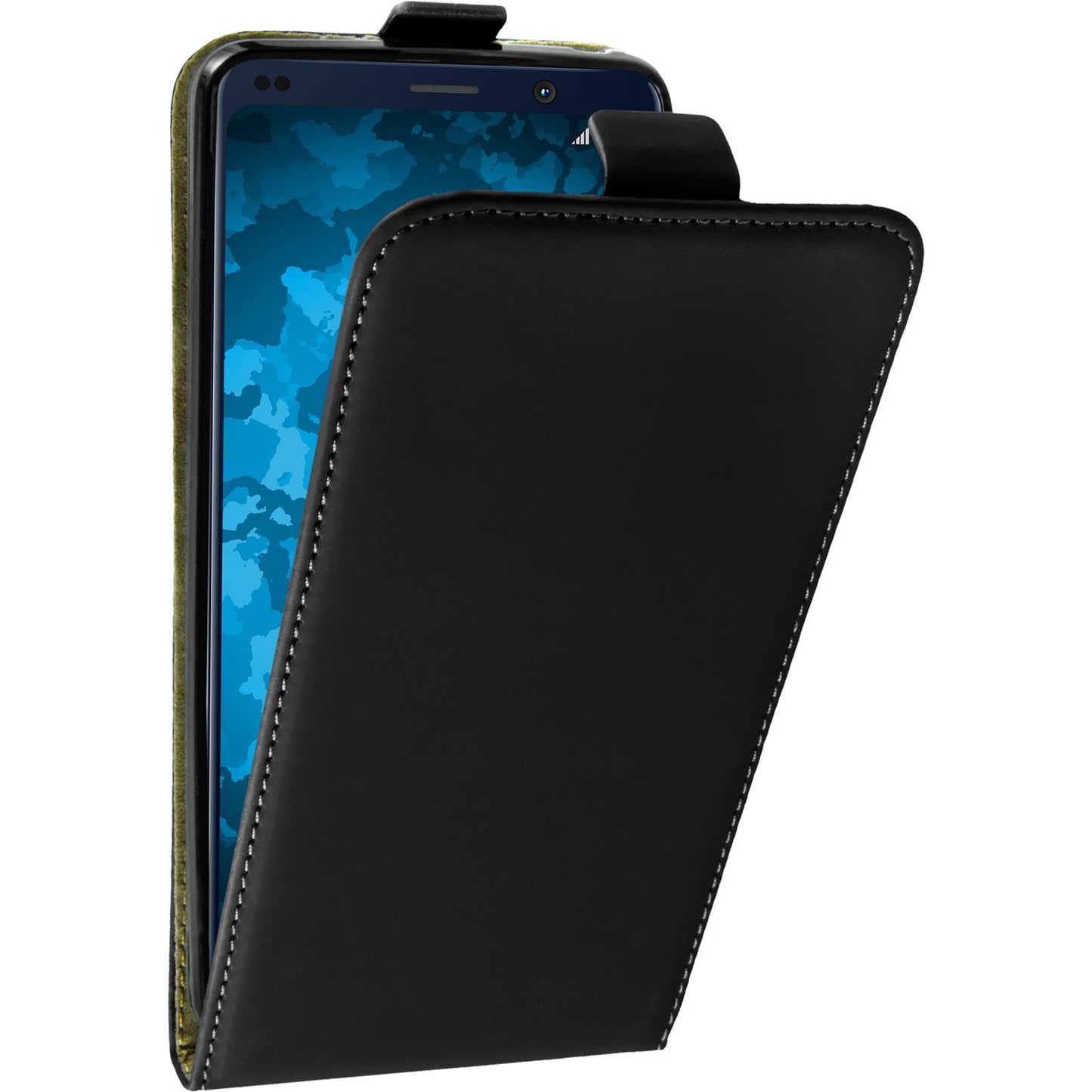 Kunst-Lederhülle für Nokia 9 PureView Flip-Case schwarz Cov