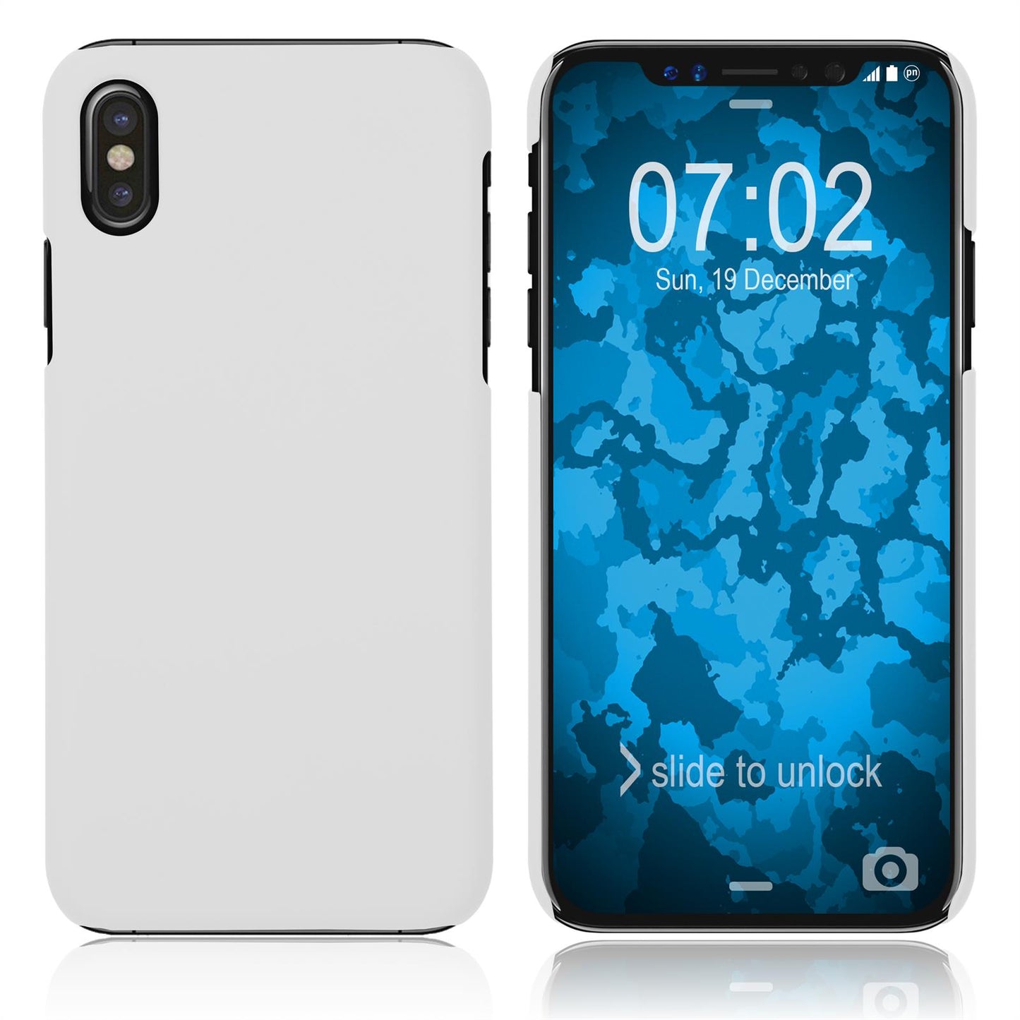 Hardcase für Apple iPhone Xs Max gummiert weifl