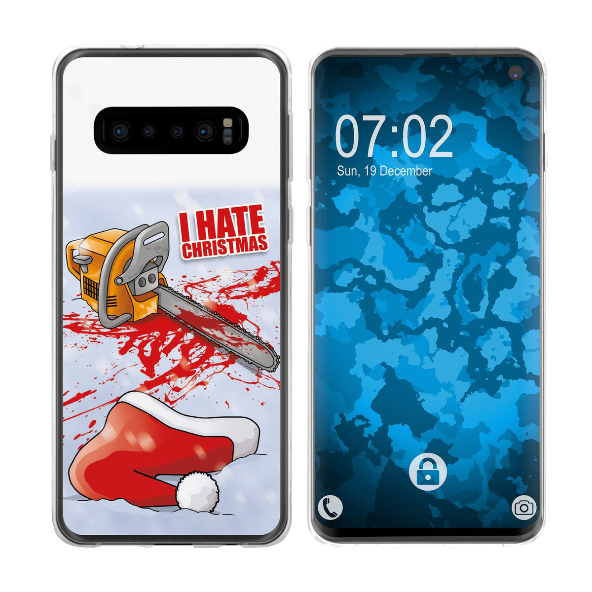 Galaxy S10 Silikon-Hülle X Mas Weihnachten Hate X-Mas M8 Cas