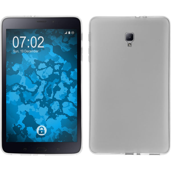 PhoneNatic Case kompatibel mit Samsung Galaxy Tab A 8.0 2017 T380/5 - weiß Silikon Hülle matt Cover