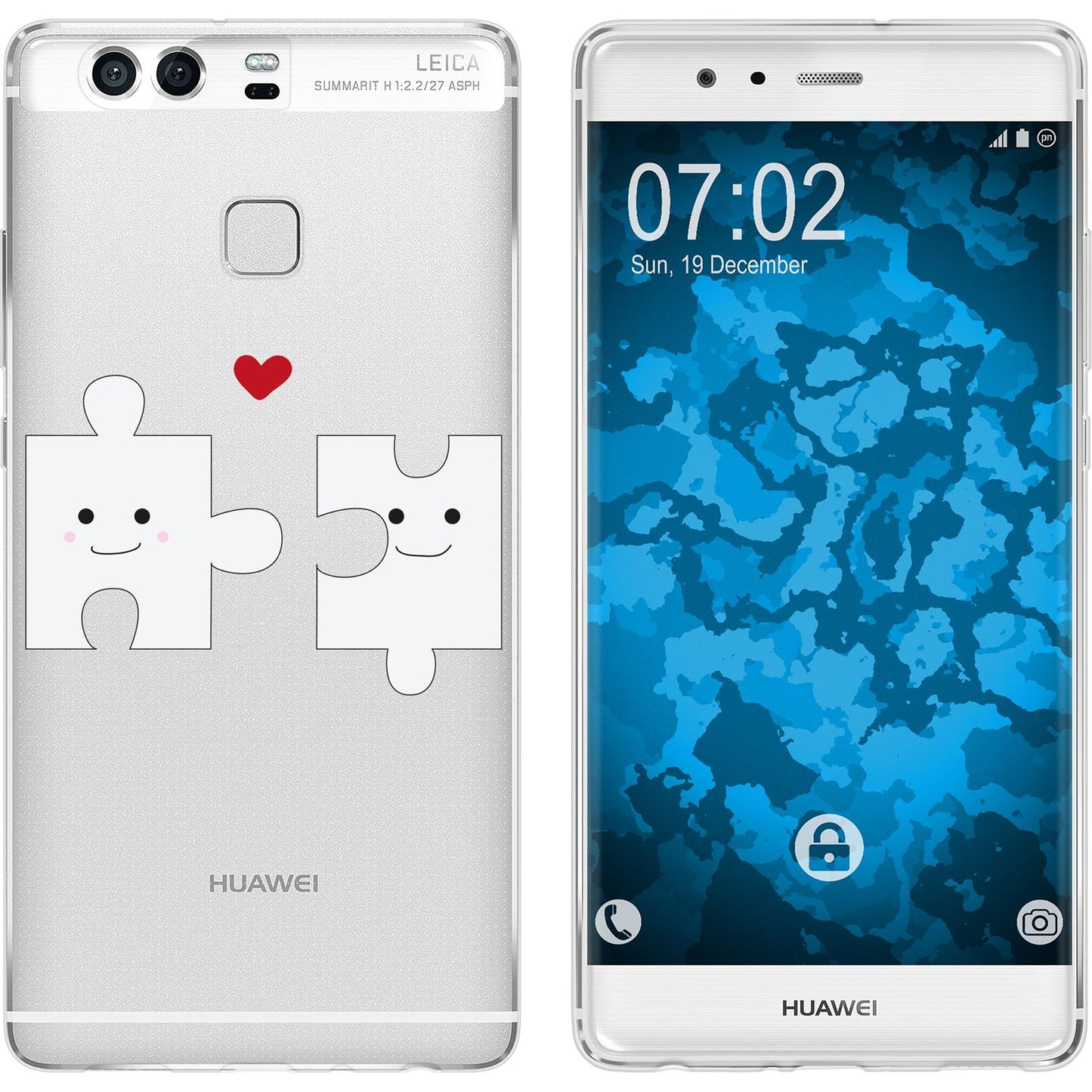 P9 Silikon-Hülle in Love M1 Case