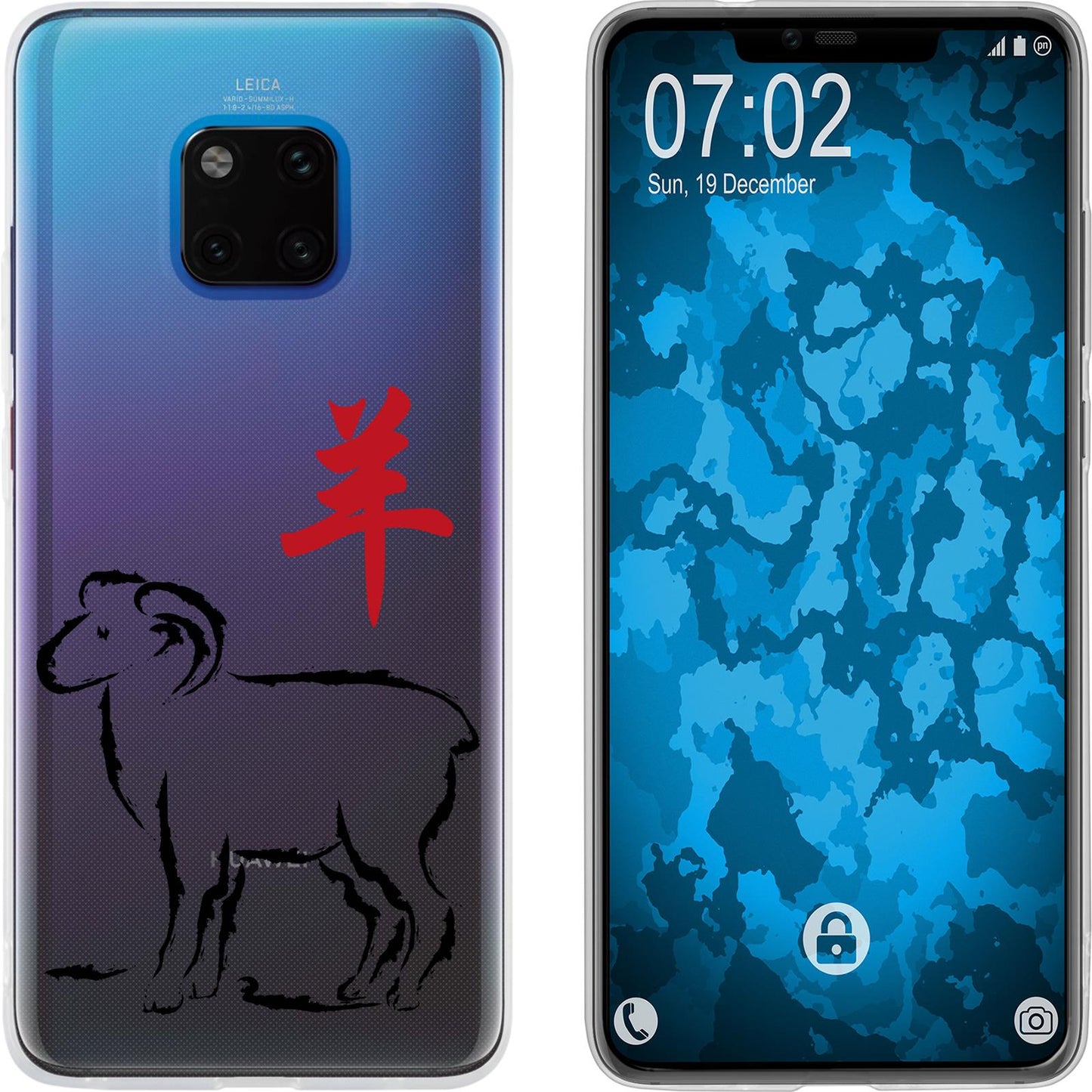 Mate 20 Pro Silikon-Hülle Tierkreis Chinesisch M8 Case