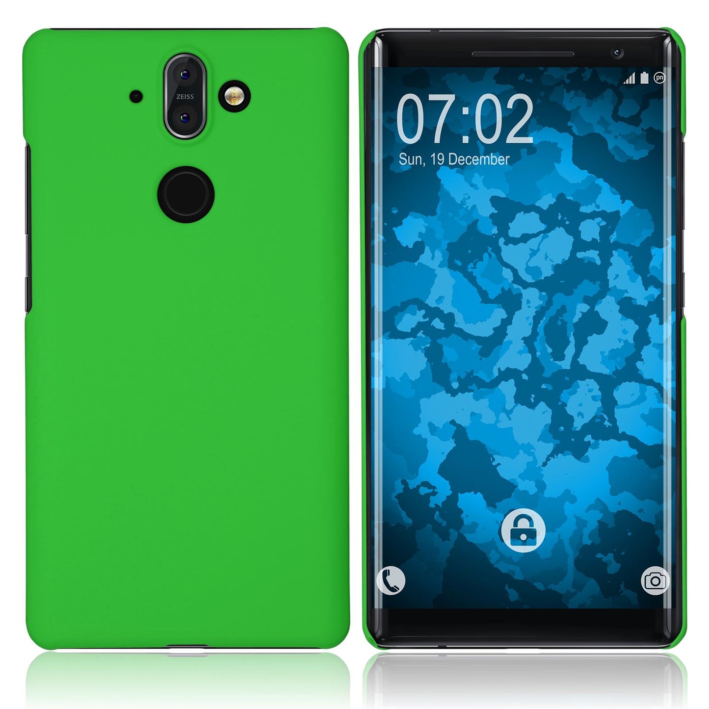 Hardcase für Nokia 8 Sirocco gummiert grün