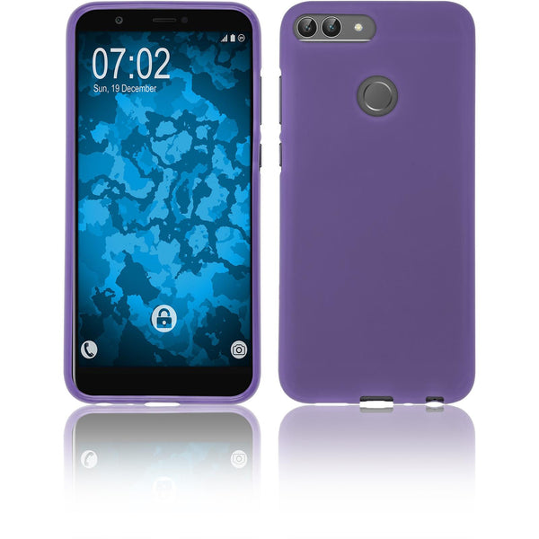 PhoneNatic Case kompatibel mit Huawei P Smart - lila Silikon Hülle matt Cover