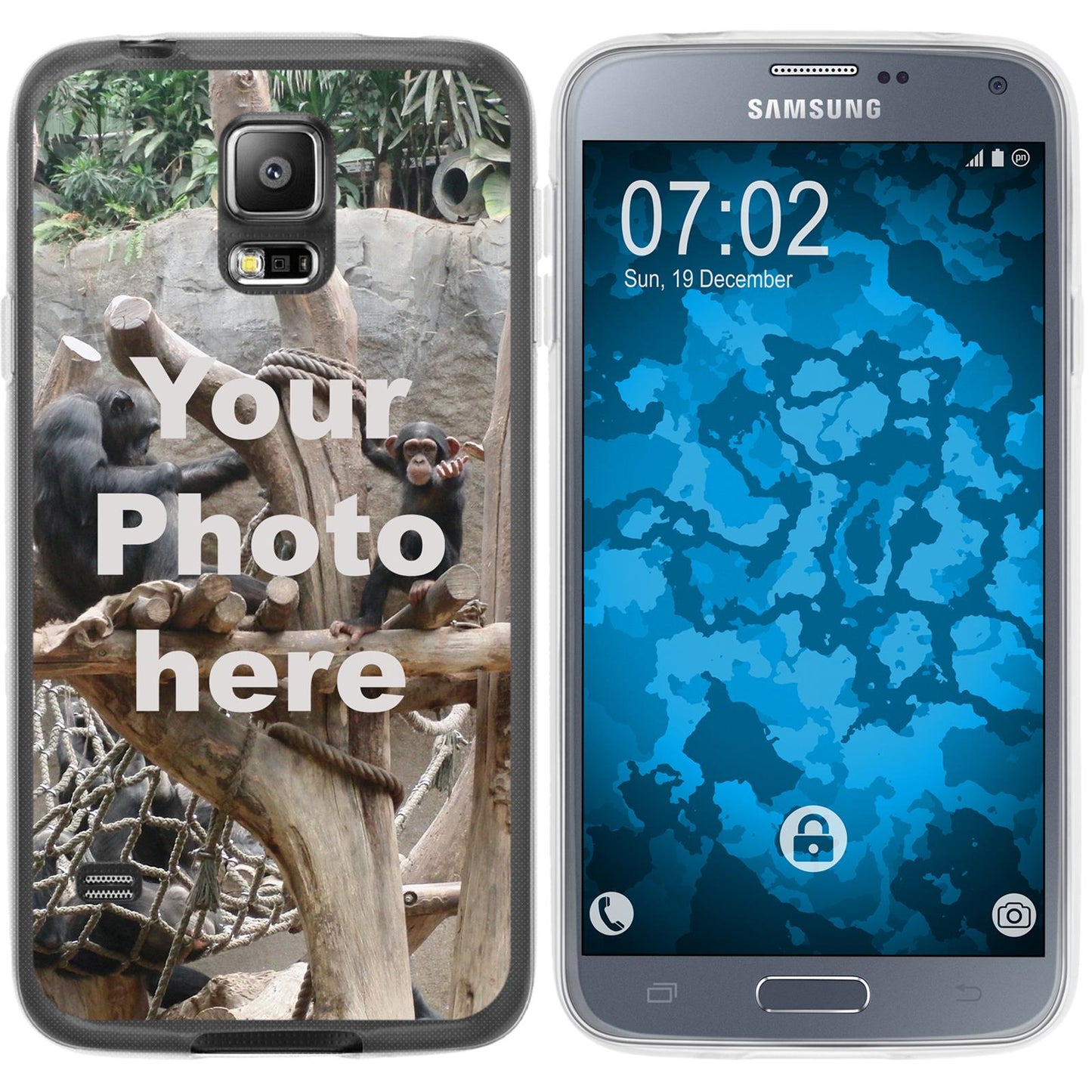 Galaxy S5 Neo Personalisierte Handyhülle clear zum selbst