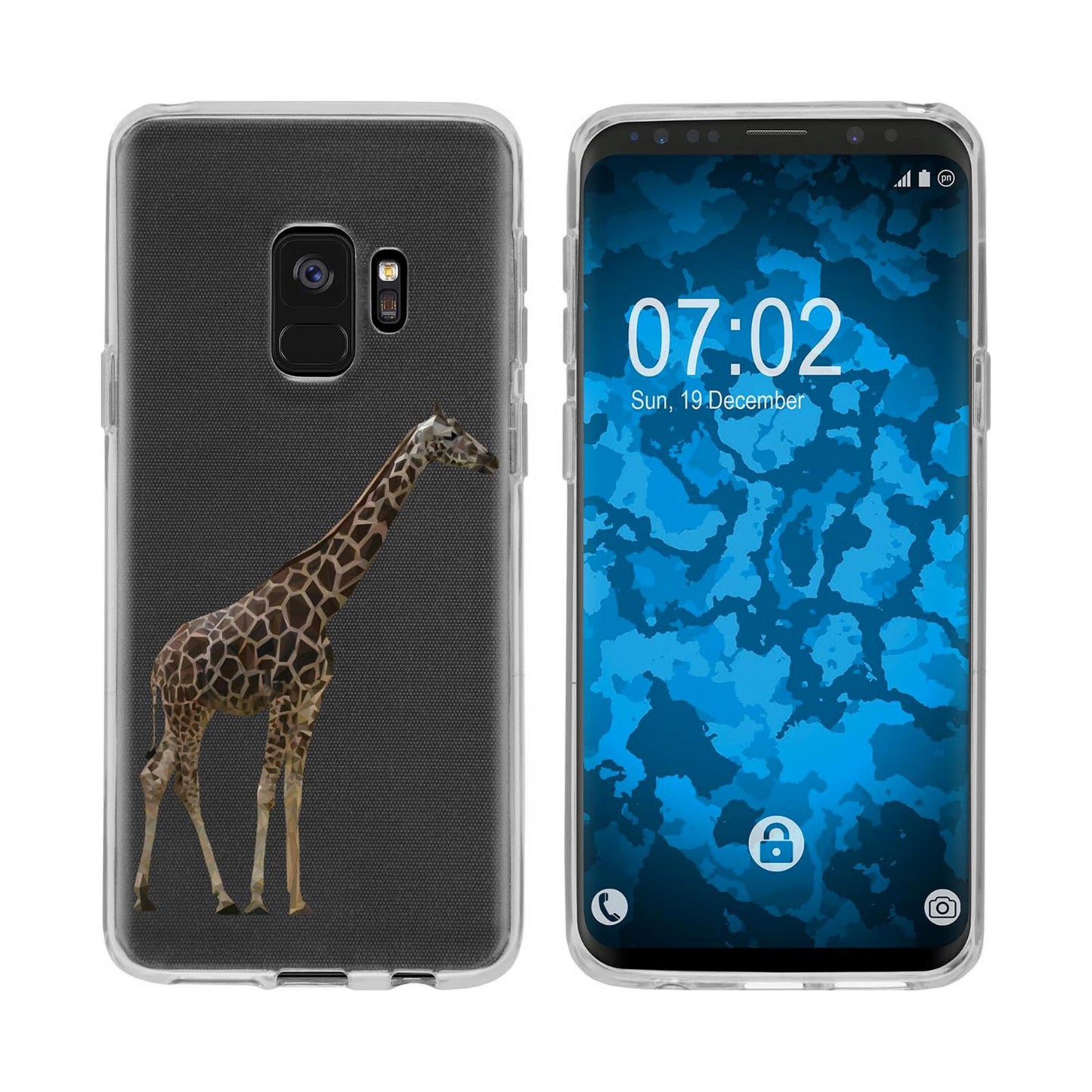 Galaxy S9 Silikon-Hülle Vektor Tiere Giraffe M8 Case