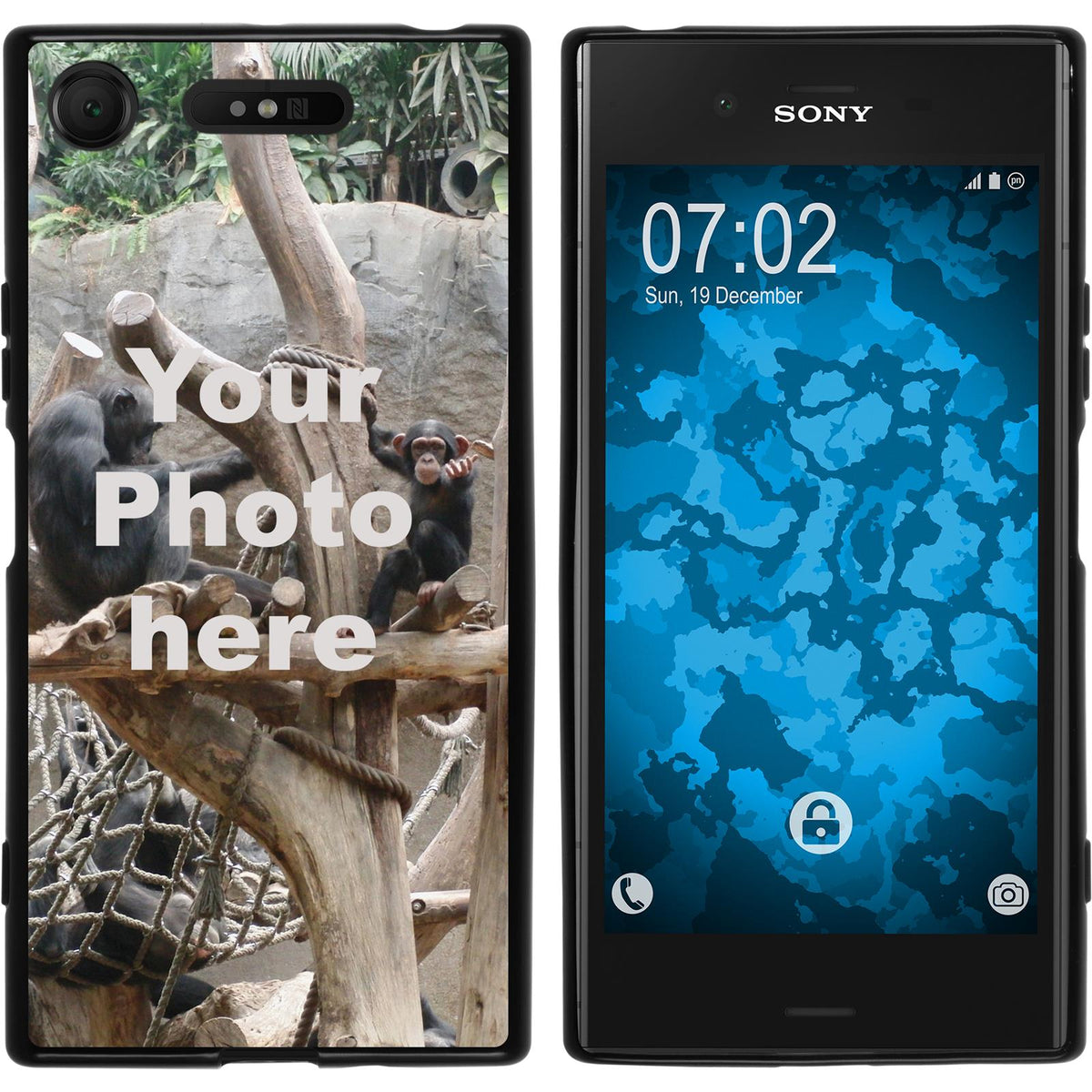 Xperia XZ1 Personalisierte Handyhülle schwarz zum selbst g