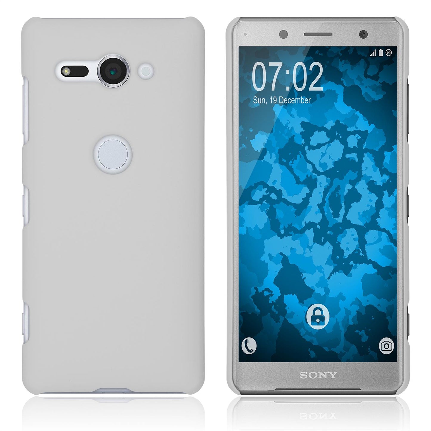 Hardcase für Sony Xperia XZ2 Compact gummiert weifl