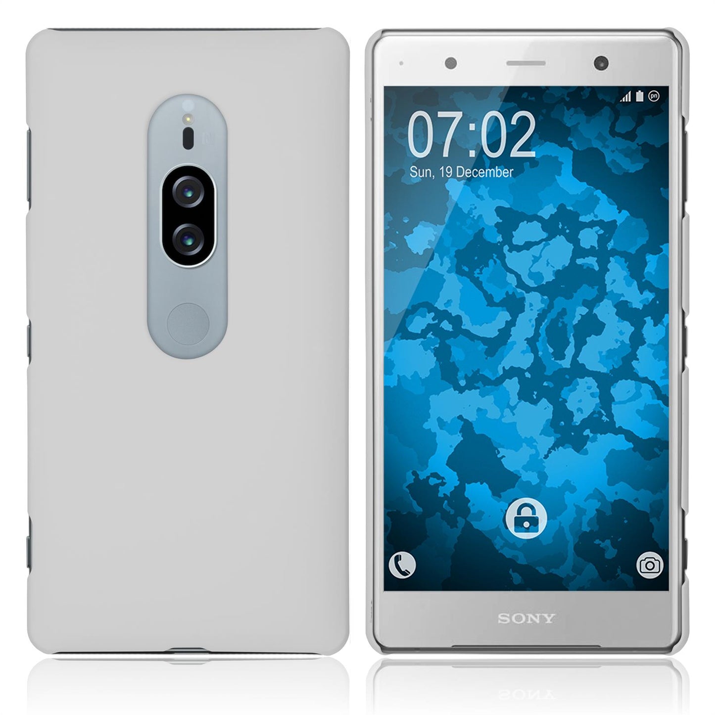 Hardcase für Sony Xperia XZ2 Premium gummiert weifl